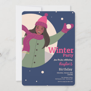 Invitaciones para fiesta de invierno