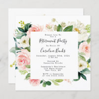 Invitaciones para Fiesta de Jubilación Floral, Cua