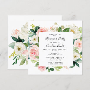 Invitaciones para fiesta de jubilación floral, cua