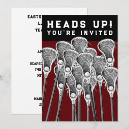 Invitaciones para fiesta de Lacrosse