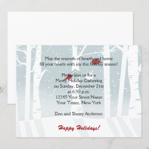 Invitaciones para fiesta de navidad de las aves ro