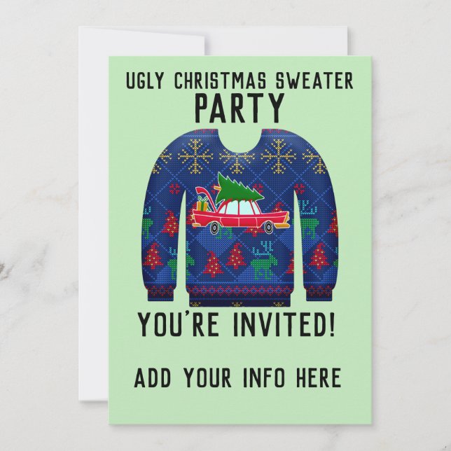 INVITACIONES PARA FIESTA DE NAVIDAD DE SUÉTERES FE (Anverso)