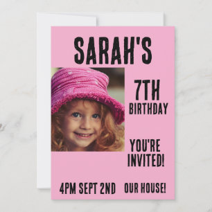 INVITACIONES PARA FIESTA DE NIÑOS CON FOTO PERSONA