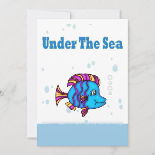 Invitaciones para Fiesta de Pescado Infantil
