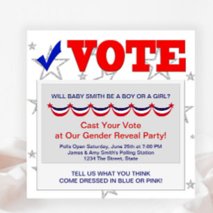 Invitaciones para fiesta de revelación de género R