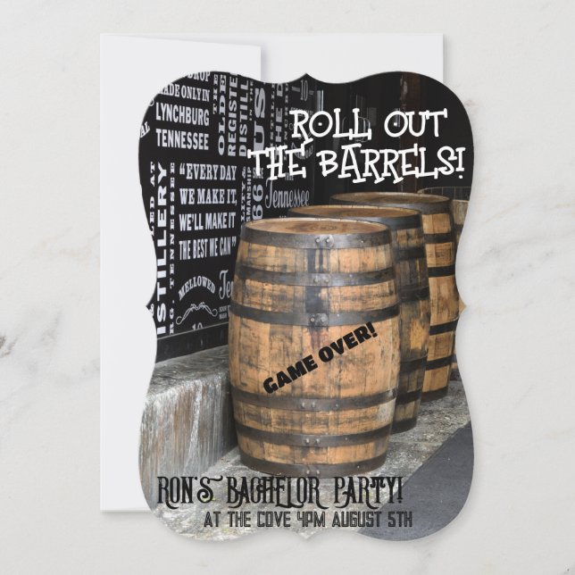INVITACIONES PARA FIESTA DE SOLTERO CON WHISKEY BO (Anverso)