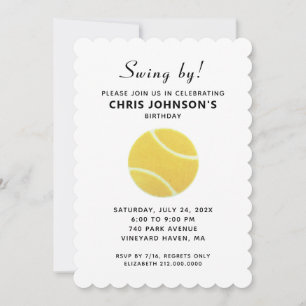 Invitaciones para Fiesta de Tenis