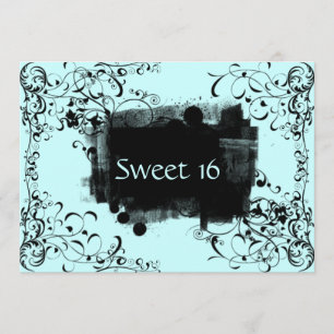 Invitaciones para fiesta Sweet Sixteen con remolin