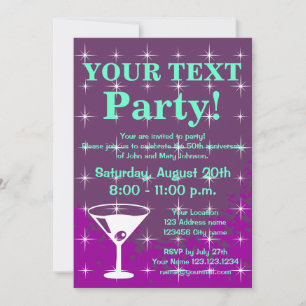Invitaciones para fiestas con cóctel