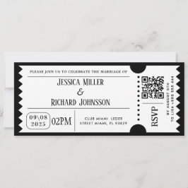 invitaciones para fiestas con entradas Black And W