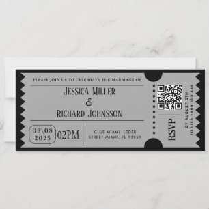 invitaciones para fiestas con entradas Black And W
