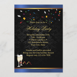 Invitaciones para fiestas corporativas de Blue Bor
