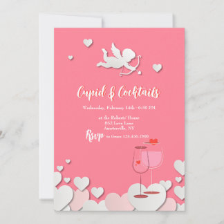 Invitaciones para fiestas cupídicas y cócteles