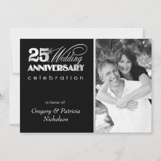Invitaciones para fiestas de 25 años - 5x7 Plano