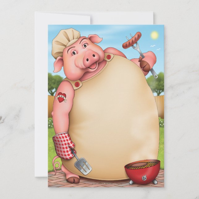 Invitaciones para fiestas de barbacoa, presentació (Anverso)