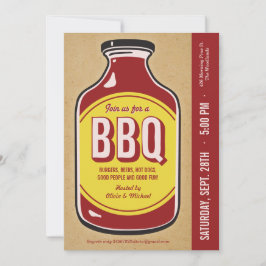 Invitaciones para fiestas de barbacoa retro