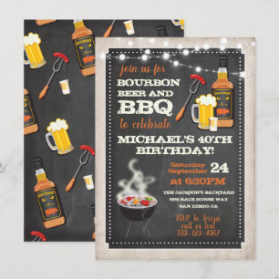 Invitaciones para fiestas de cerveza y barbacoa