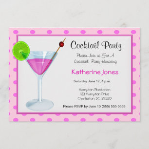 Invitaciones para fiestas de cócteles.