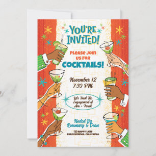 Invitaciones para fiestas de cócteles de estilo me