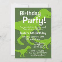 Invitaciones para fiestas de cumpleaños de dinosau