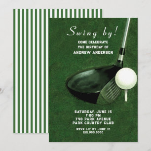 Invitaciones para fiestas de cumpleaños de golf