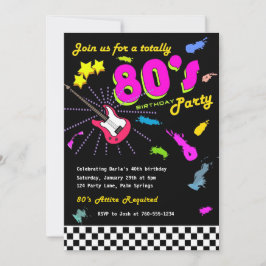 Invitaciones para fiestas de cumpleaños de los 80