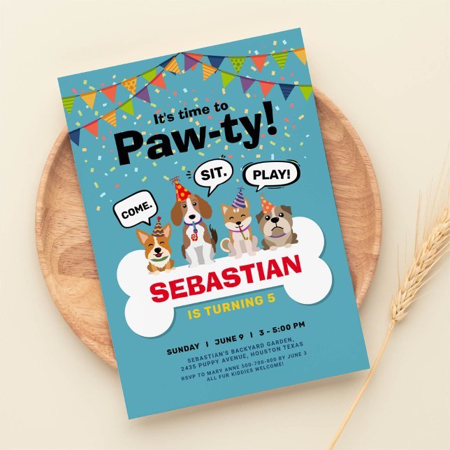 invitaciones para fiestas de cumpleaños de perrito (Subido por el creador)