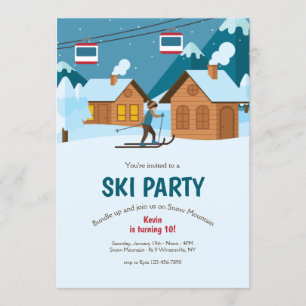 Invitaciones para fiestas de esquí