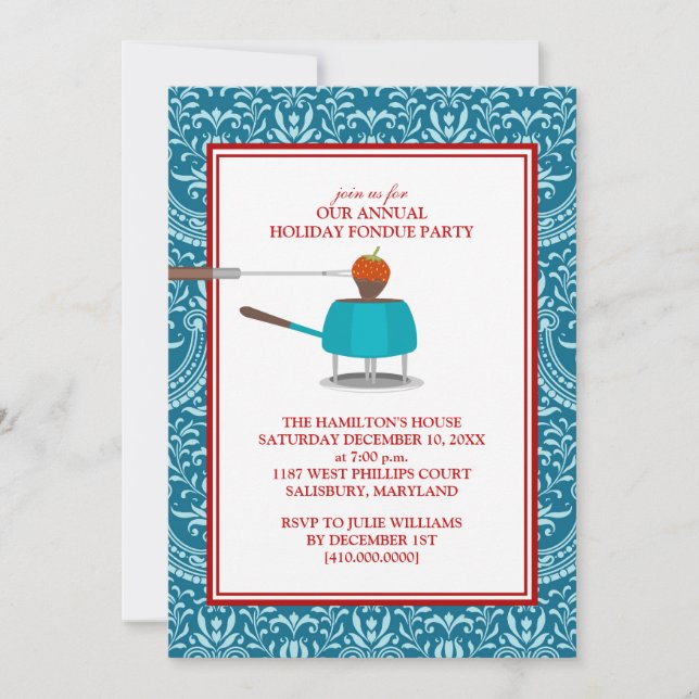 Invitaciones para fiestas de festivos (Anverso)