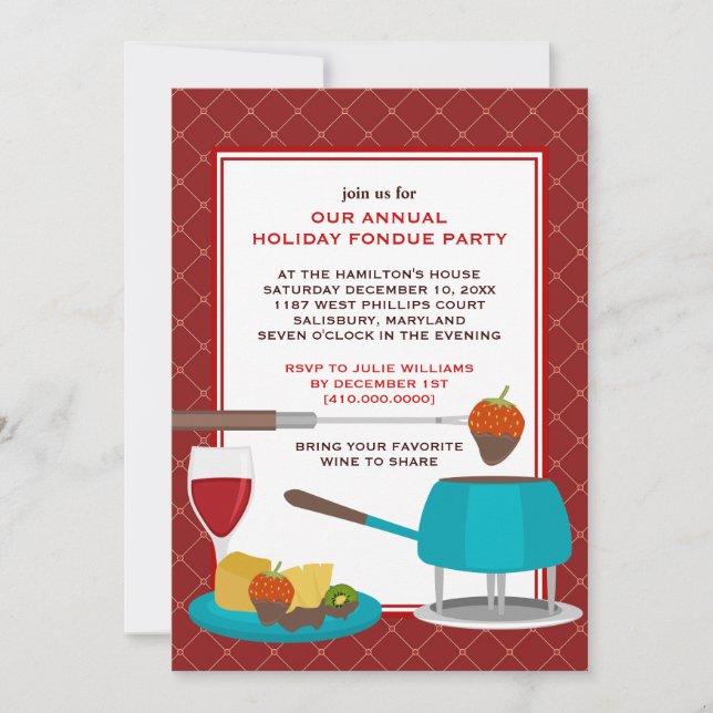 Invitaciones para fiestas de festivos (Anverso)