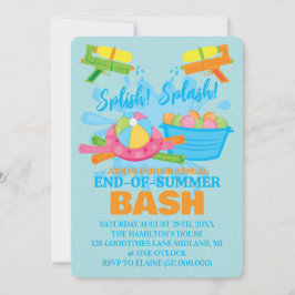 Invitaciones para fiestas de fin de verano en la p