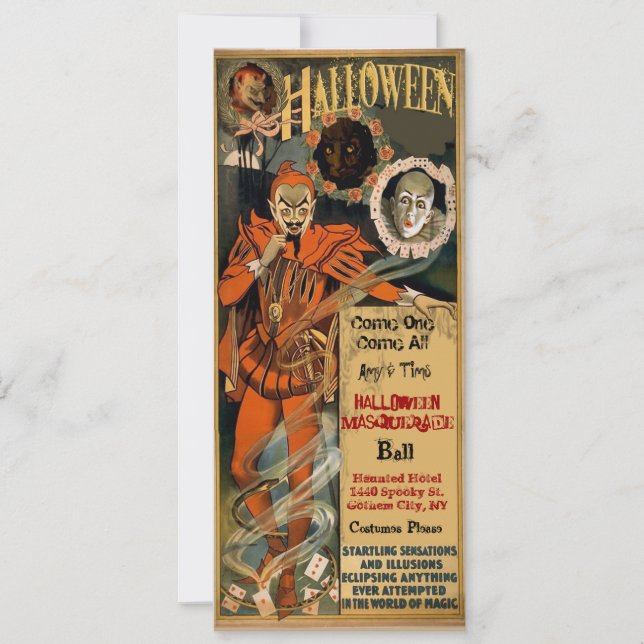 Invitaciones para fiestas de Halloween (Anverso)