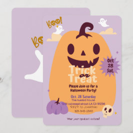 Invitaciones para fiestas de halloween de truco o 
