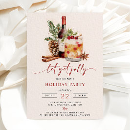 Invitaciones para fiestas de Navidades de bebidas 