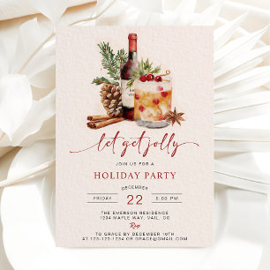 Invitaciones para fiestas de Navidades de bebidas