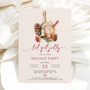 Invitaciones para fiestas de Navidades de bebidas