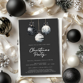Invitaciones para fiestas de Navidades plateados c