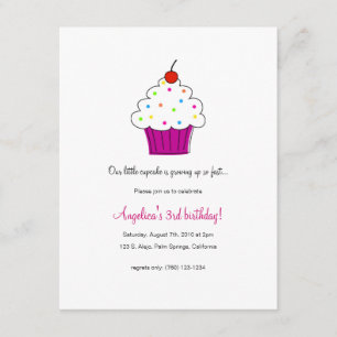 Invitaciones para fiestas de pasteles
