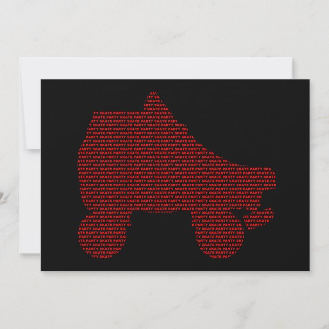 invitaciones para fiestas de patinaje: pilas de ti (Anverso)