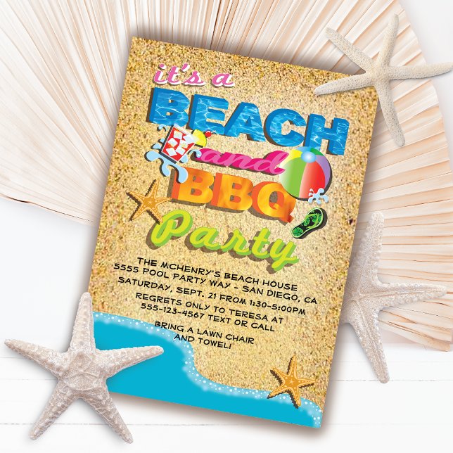Invitaciones para fiestas de playa y barbacoa (Subido por el creador)