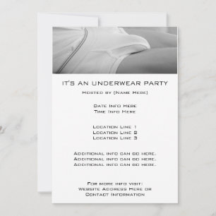 Invitaciones para fiestas de ropa interior