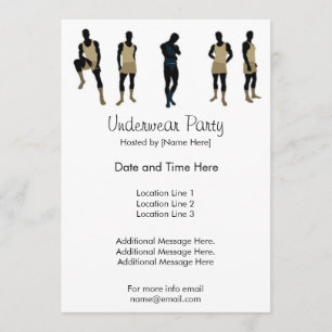 Invitaciones para fiestas de ropa interior