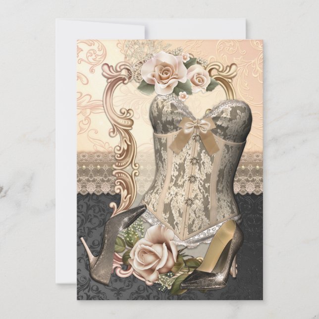 Invitaciones para Fiestas de Ropa Interior Hermosa (Anverso)