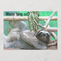 Invitaciones para fiestas de Sloth