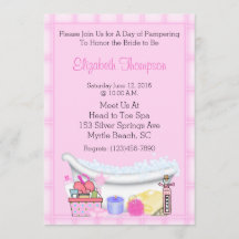 Invitaciones para fiestas de Spa