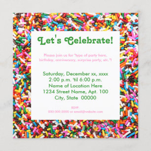 Invitaciones para fiestas de Sprinkles