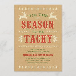 Invitaciones para fiestas de suéter de Navidades e