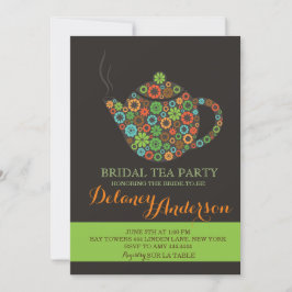 Invitaciones para fiestas de té de novias retro vi