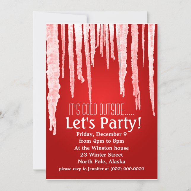 Invitaciones para fiestas de vacaciones (Anverso)