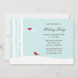 Invitaciones para fiestas de vacaciones de aves in